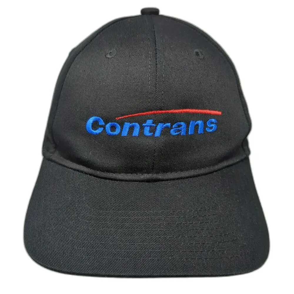 Port Authority Snapback Black One Size Contrans Embroidered Logo Baseball Hat